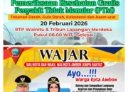 Setahun Kepemimpinan, Pemkot Ambon Gelar Pemeriksaan Kesehatan Gratis dan WAJAR Serentak