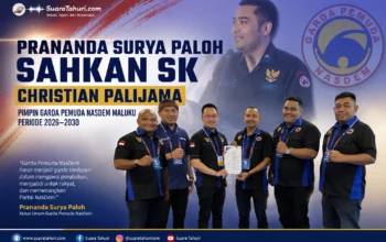 Prananda Surya Paloh Sahkan SK Christian Palijama Pimpin Garda Pemuda NasDem Maluku Periode 2026–2030