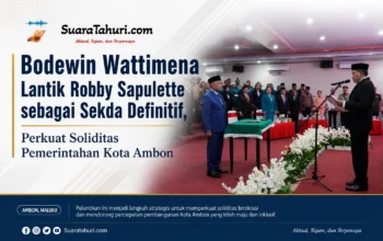 Bodewin Wattimena Lantik Robby Sapulette sebagai Sekda Definitif, Perkuat Soliditas Pemerintahan Kota Ambon