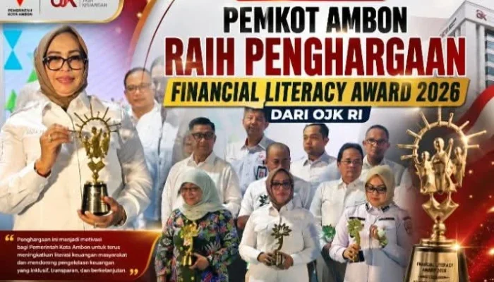 Pemkot Ambon Raih Penghargaan Financial Literacy Award 2026 dari OJK RI
