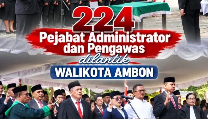 224 Pejabat Administrator dan Pengawas Dilantik Walikota Ambon