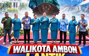 Walikota Ambon Lantik Ketua TP PKK Kecamatan Nusaniwe, Leitimur Selatan Dan Teluk Ambon Di Balai Kota Ambon